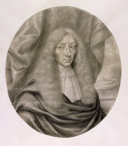 Portræt af Robert Boyle, 1600-tallet (blyant og blæk på papir)